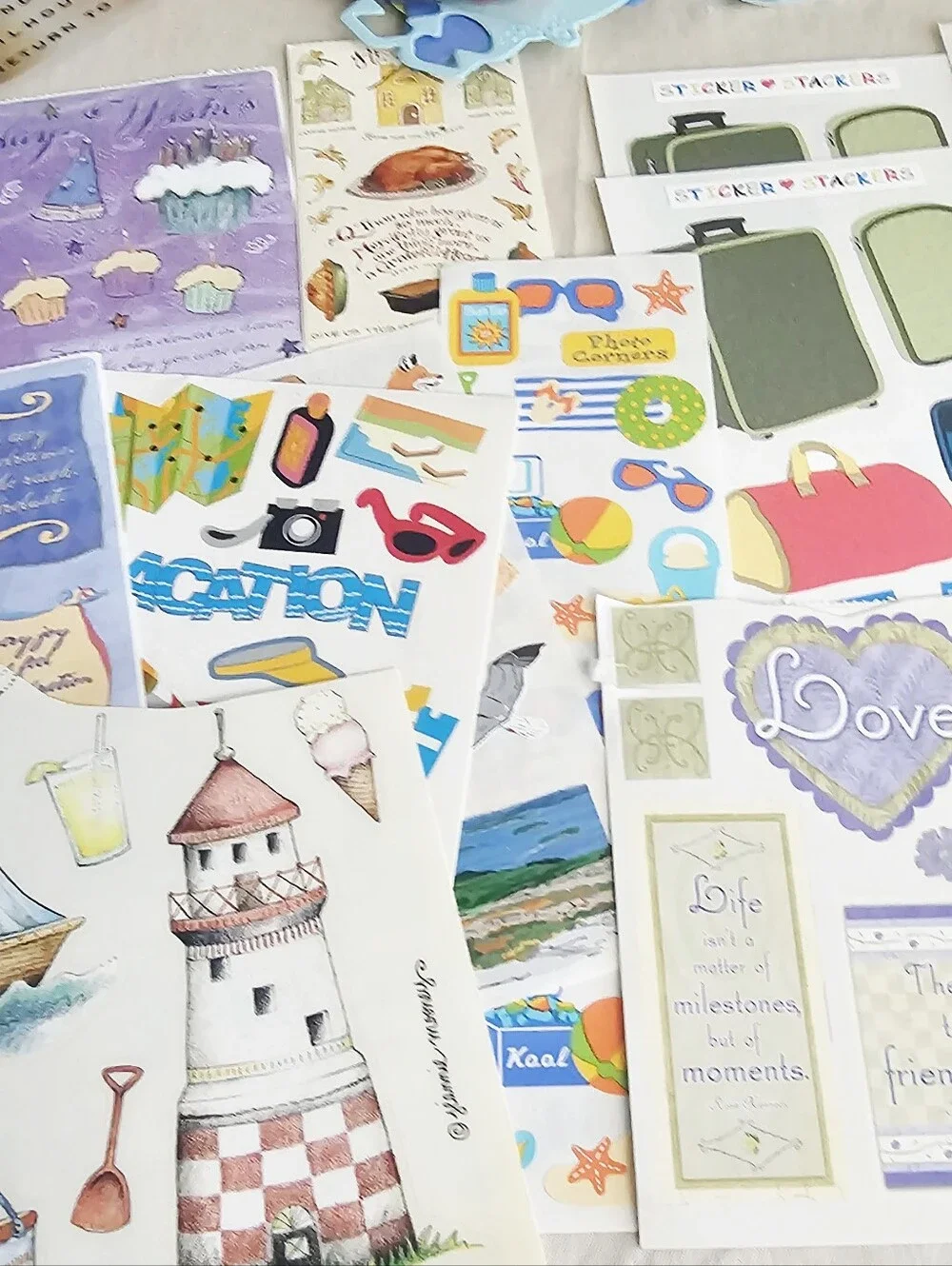 Huge Scrapbooking Supplies Craft Lot Stickers Embellishments Die Cuts